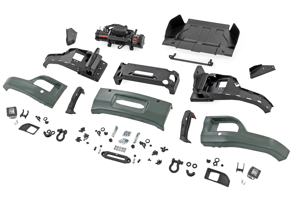 Rough Country Front FXS Bumper 12000S GBD Cypress Gray Chevy Silverado 1500 (23-26)