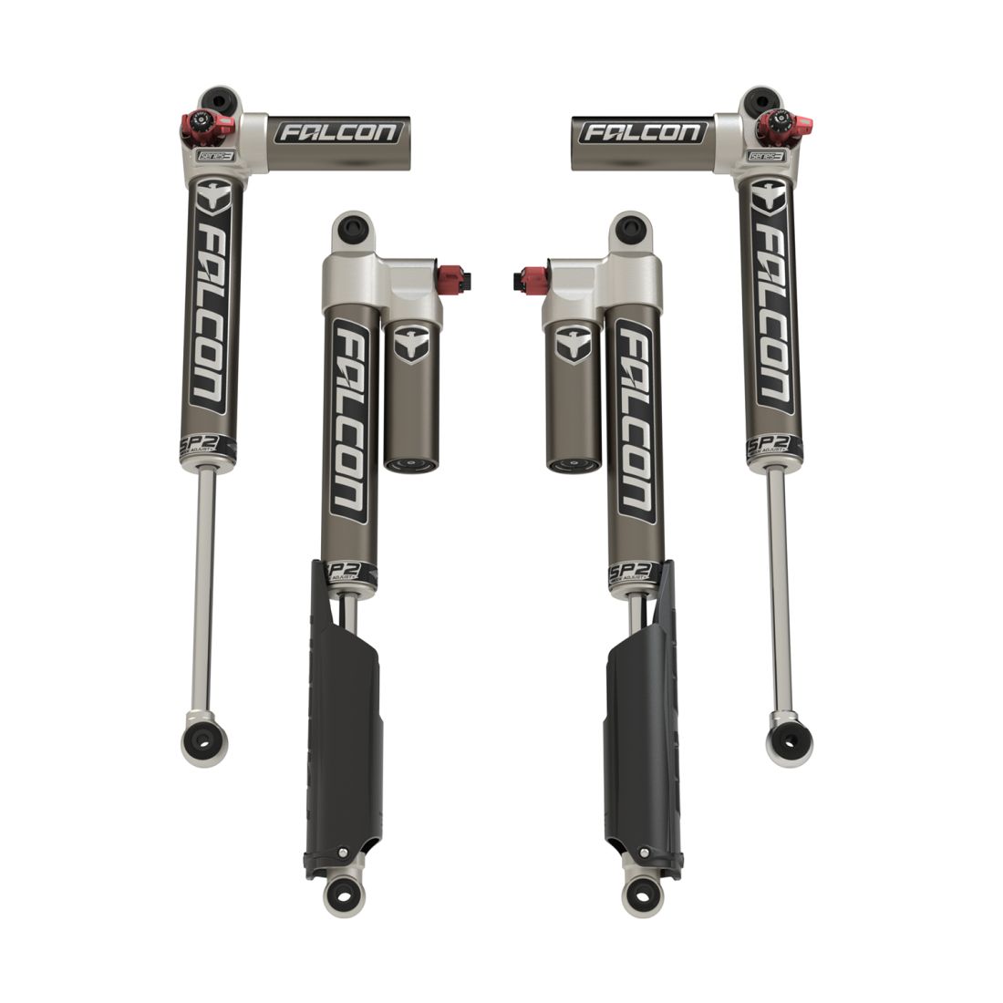 Teraflex JT: Falcon SP2 3.3 Fast Adjust Piggyback Shock Kit (2–3 Lift)