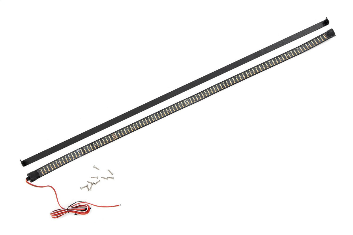 Rough Country LED Light Kit Hood Bulge 40 White Amber Strip Toyota Tundra (14-21)