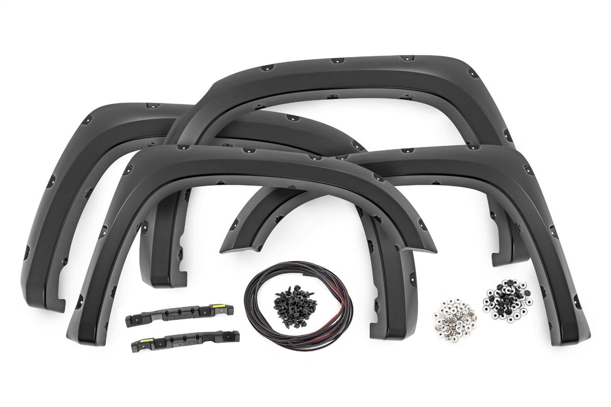 Rough Country Pocket Fender Flares 089 Wind Chill Pearl Toyota Tundra 2WD 4WD (14-21)
