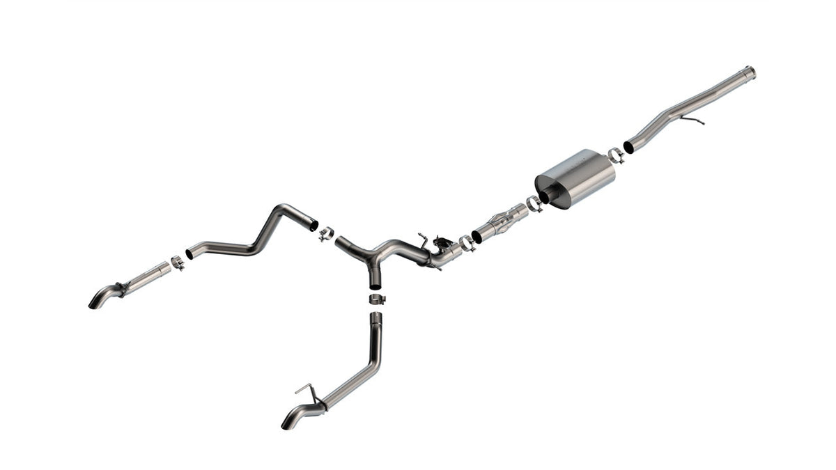 Borla SILV SIERRA 1500 ZR2 AT4X 24-25 6.2L V8 AT 4WD 4DR CC SB (69.9) 147.5 WB 3.50 2.75 ATAK WSIMULATOR TURNDOWN TIPS