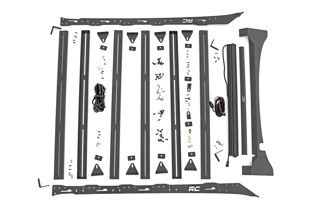 Rough Country Roof Rack FR 40 Inch Single Row BLK LED Ford F-150 2WD 4WD (2015-2018)