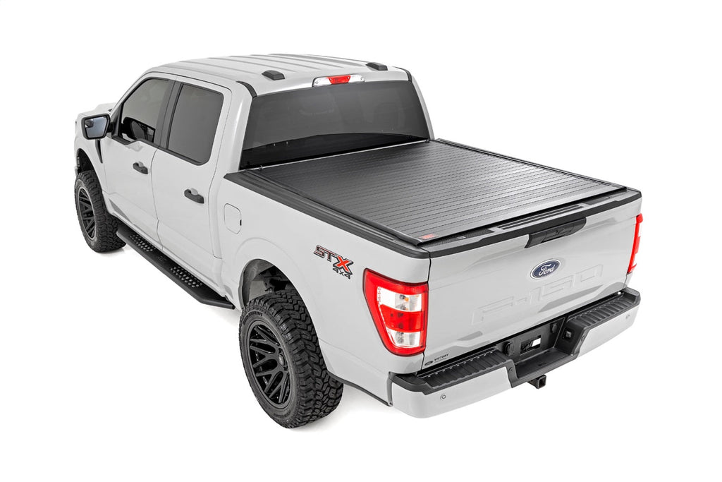 Rough Country Hard Roll Up Bed Cover 5 7 Bed Ford F-150 (15-26) F-150 Lightning (22-26)