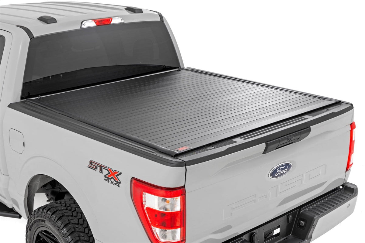 Rough Country Hard Roll Up Bed Cover 5 7 Bed Ford F-150 (15-26) F-150 Lightning (22-26)