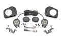 Rough Country LED Fog Light Kit 3.5 Inch Round Black Series Amber DRL Toyota Tacoma (16-23)