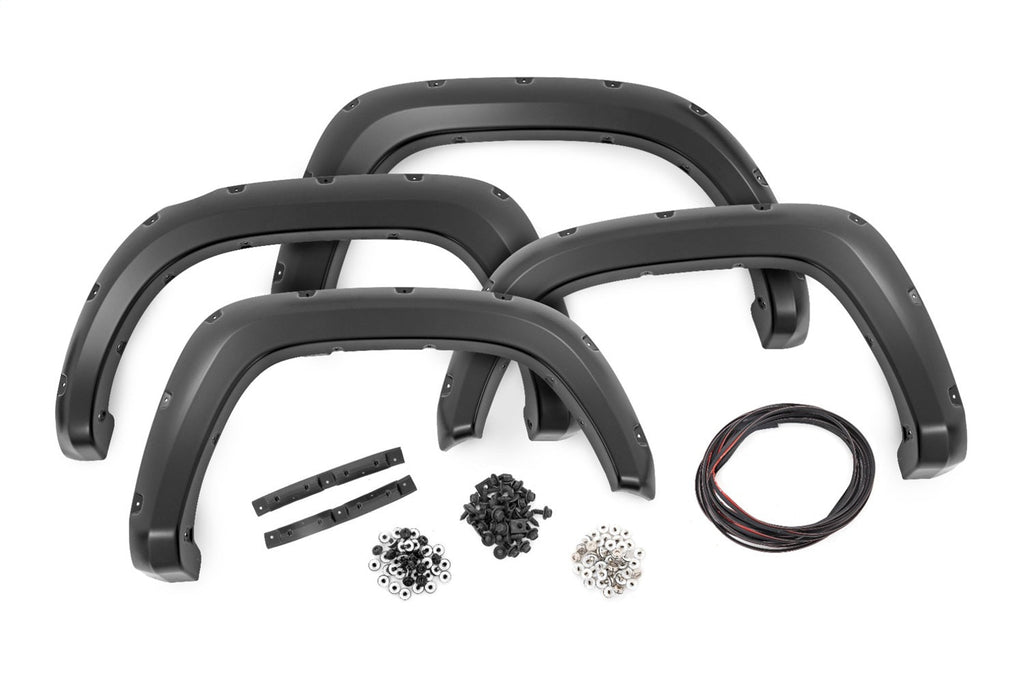 Rough Country Pocket Fender Flares 040 Super White Toyota Tacoma 2WD 4WD (2016-2023)