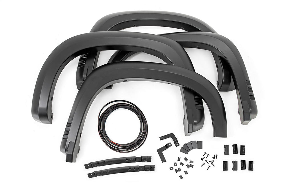 Rough Country SF1 Fender Flares GAN Silver Ice Metallic Chevy Silverado 1500 (19-26)