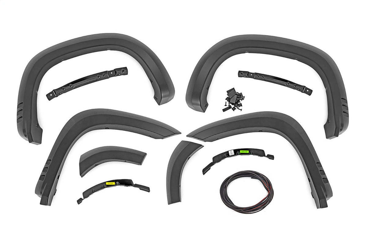 Rough Country SF1 Fender Flares GCN Victory Red Chevy Silverado 1500 2WD 4WD (19-26)