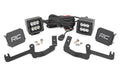 Rough Country LED Light Kit Ditch Mount 2 Black Pair Spot Chevy Silverado 1500 (19-26)