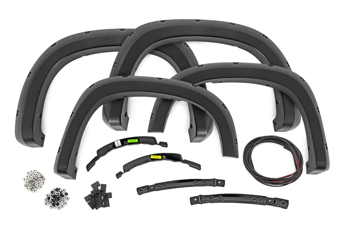 Rough Country Pocket Fender Flares G7C Red Hot Chevy Silverado 1500 2WD 4WD (2022-2026)
