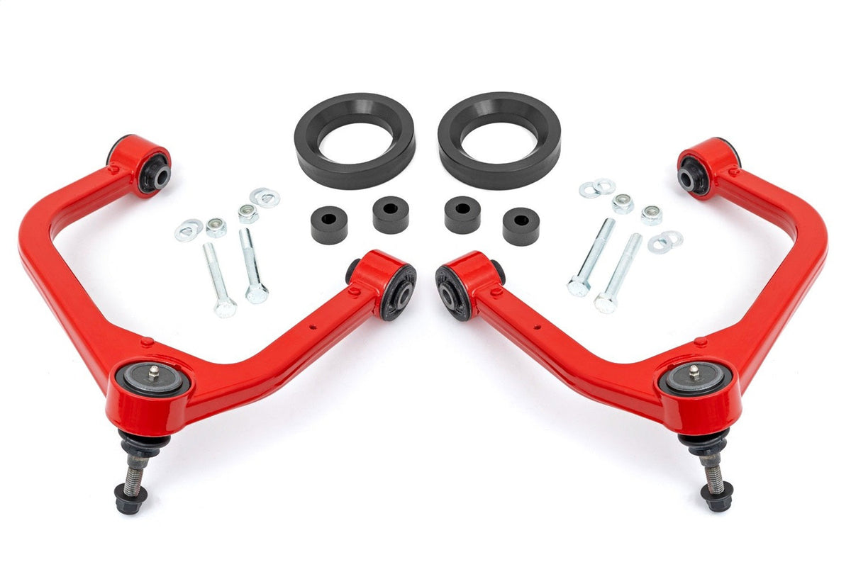 Rough Country 1.75 Inch Leveling Kit Forged Red UCA AT4 GMC Sierra 1500 (2019-2026)