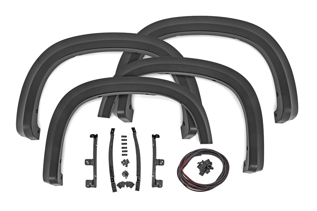 Rough Country Sport Fender Flares G42 White Sands Chevy Silverado 1500 2WD 4WD (19-26)