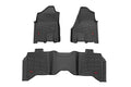 Rough Country Sure-Fit Floor Mats Front Rear Bucket Crew Ram 2500 3500 (19-26)
