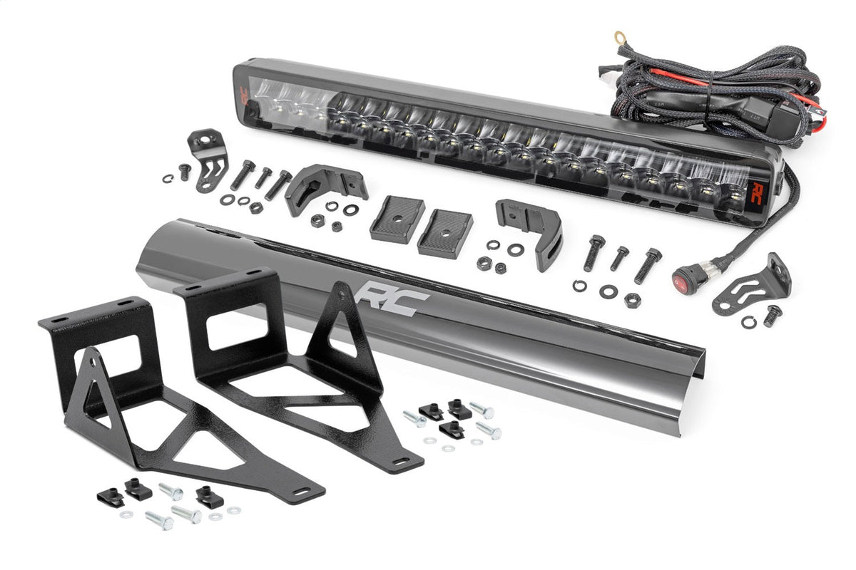 Rough Country LED Light Kit Bumper Mount 20 Spectrum Dual Row Ford F-250 F-350 Super Duty (05-07)