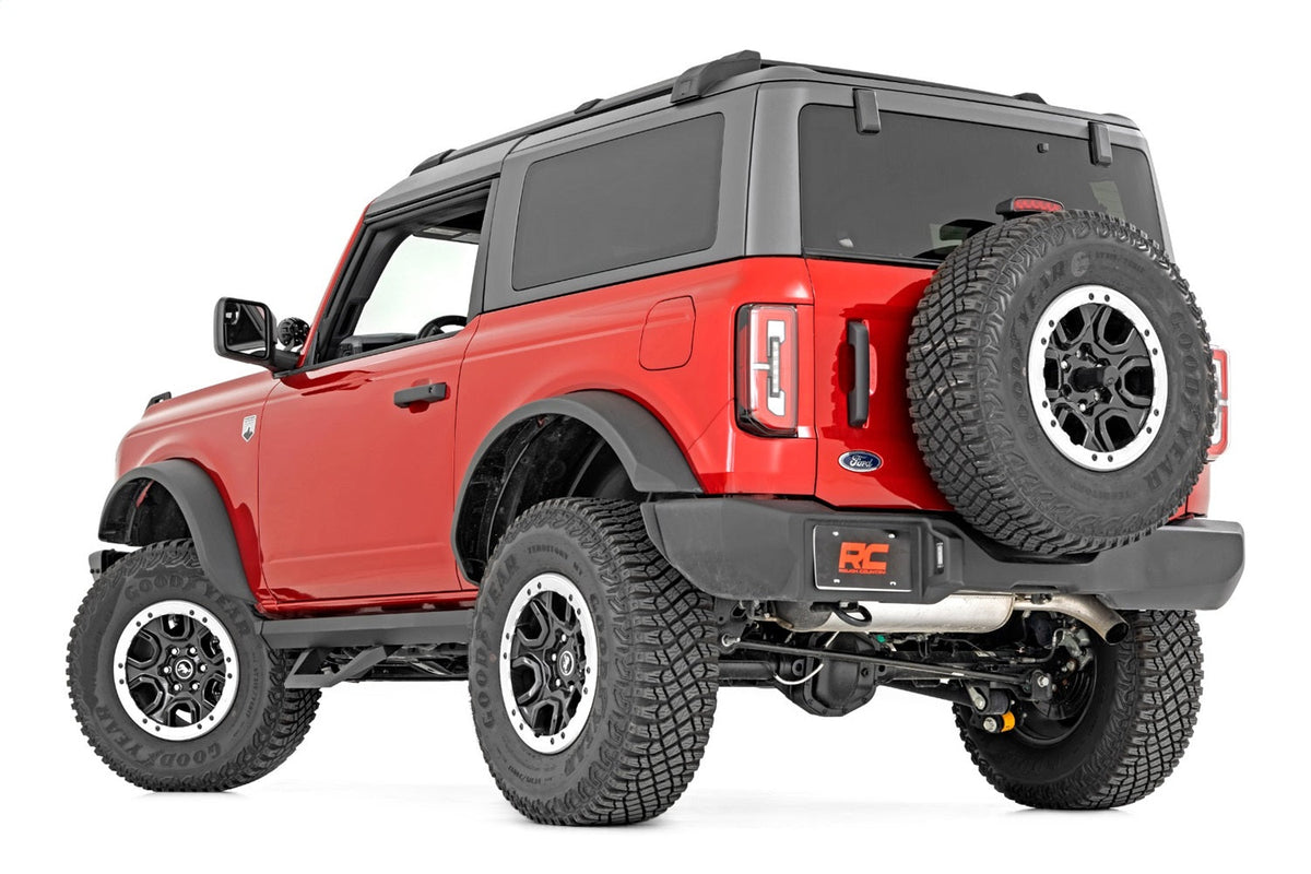 Rough Country SRX2 Adjustable Aluminum Step Ford Bronco 2 Door 4WD 2021-2026