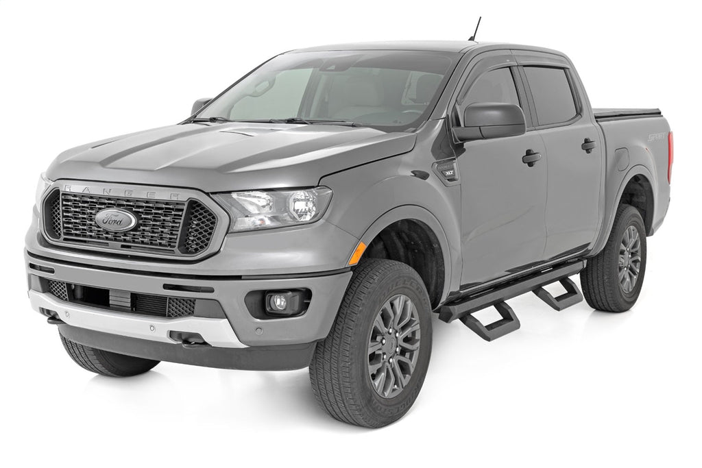 Rough Country SRX2 Adjustable Aluminum Steps Ford Ranger 2WD 4WD (2019-2026)