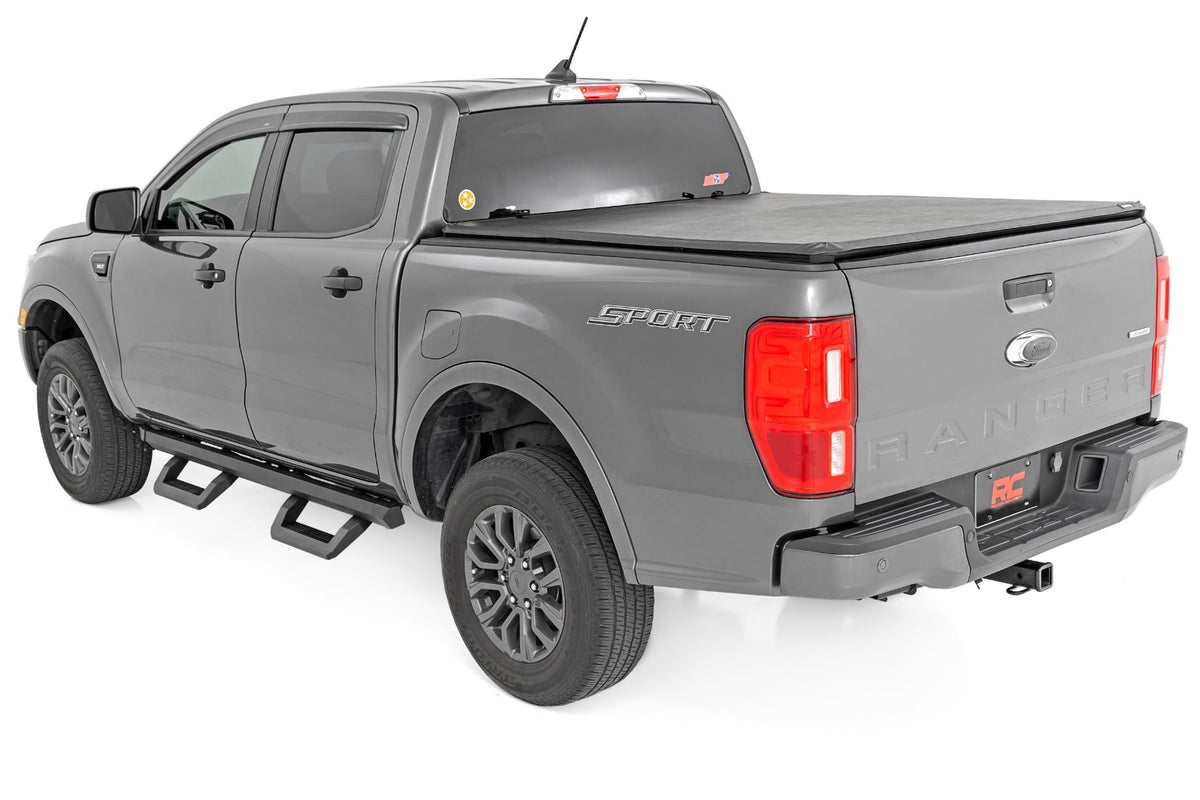 Rough Country SRX2 Adjustable Aluminum Steps Ford Ranger 2WD 4WD (2019-2026)