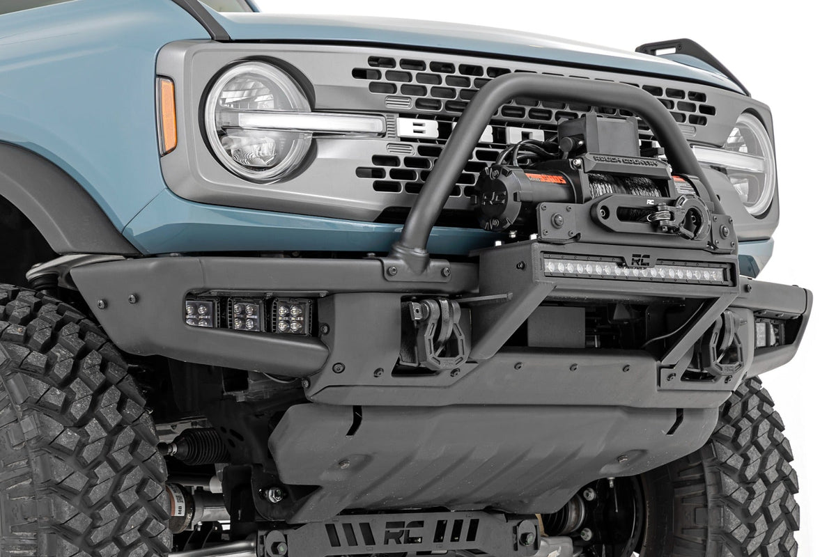 Rough Country LED Light Kit Fog Mount Triple 2 Black Pair Spot Ford Bronco (21-26)