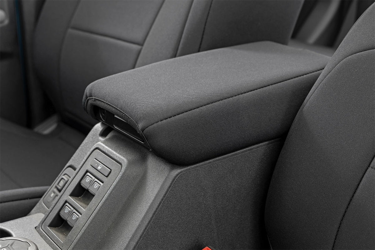 Rough Country Seat Covers Bucket Seats W Fold Down RR Armrest FR and RR 4DR Ford Bronco 21-26