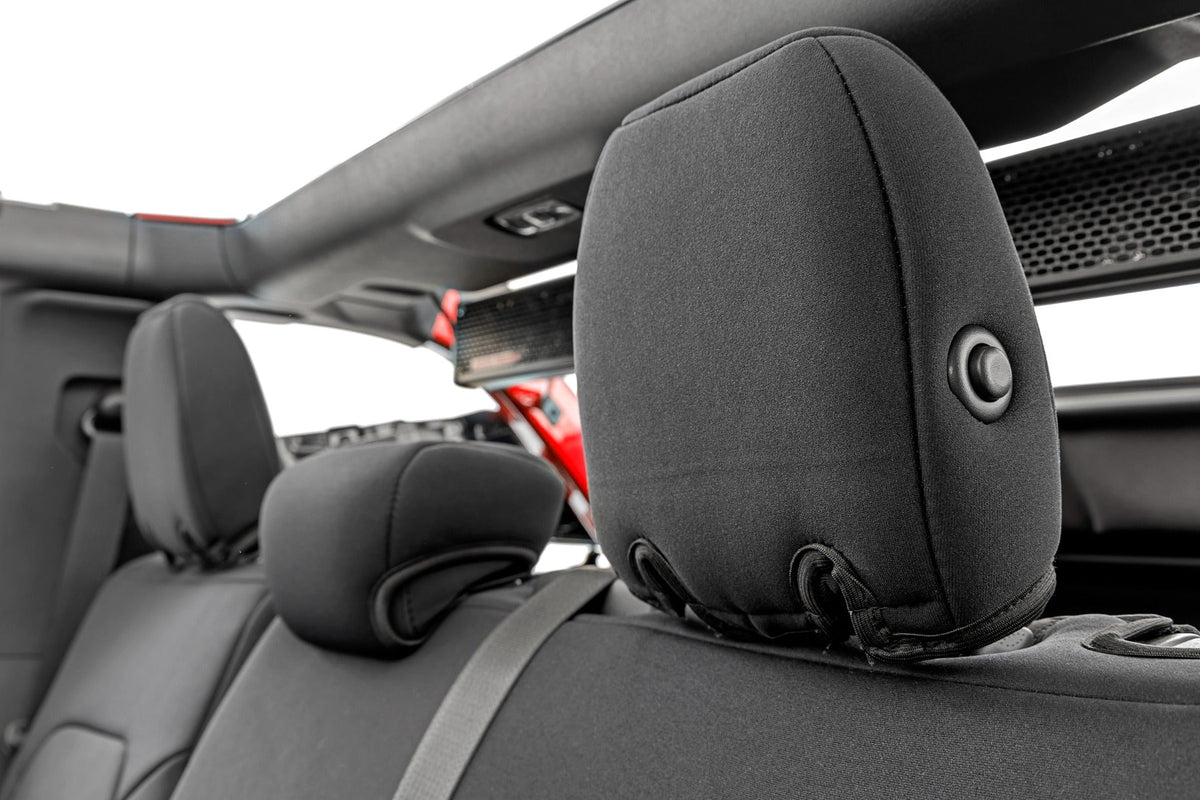 Rough Country Seat Covers Bucket Seats W Fold Down RR Armrest FR and RR 4DR Ford Bronco 21-26