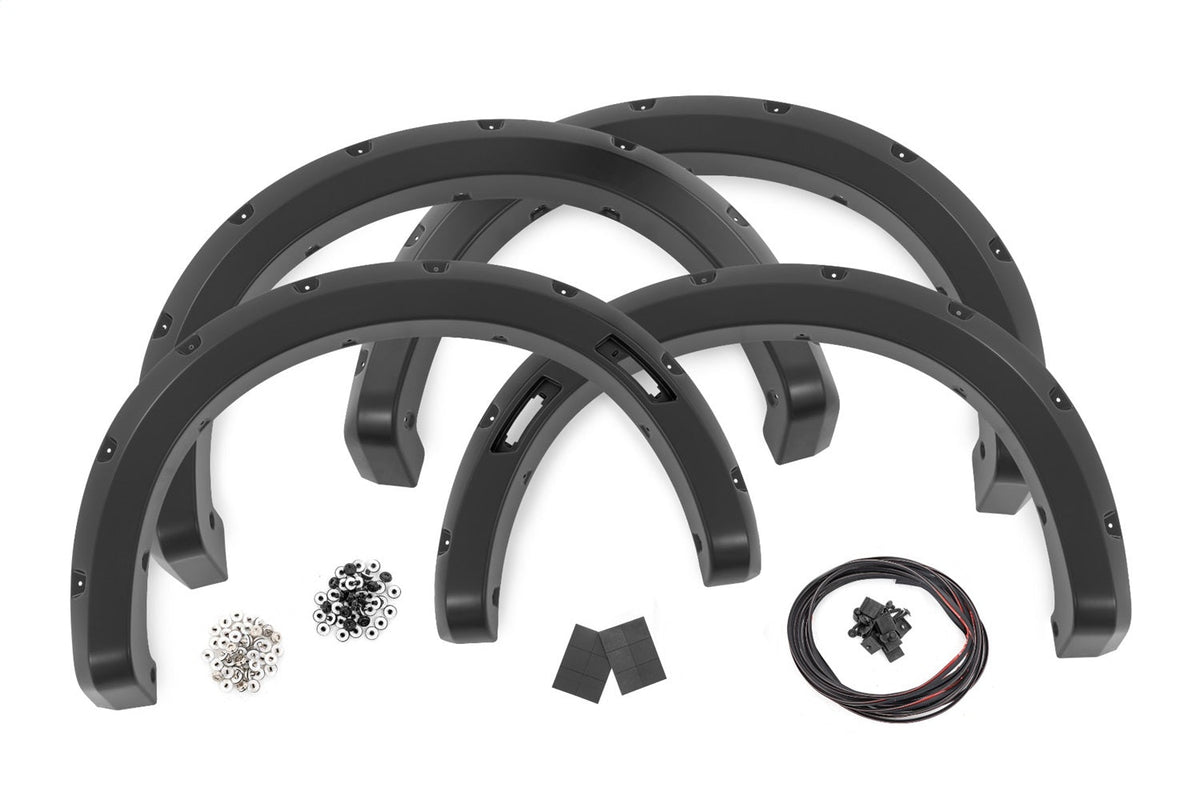 Rough Country Pocket Fender Flares JS Iconic Silver Ford Ranger 2WD 4WD (2024-2026)