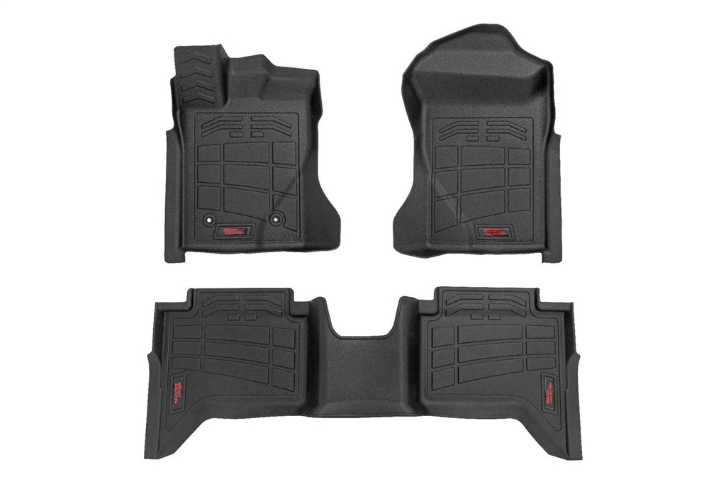 Rough Country Sure-Fit Floor Mats Front Rear Crew Ford Ranger 2WD 4WD (2024-2026)