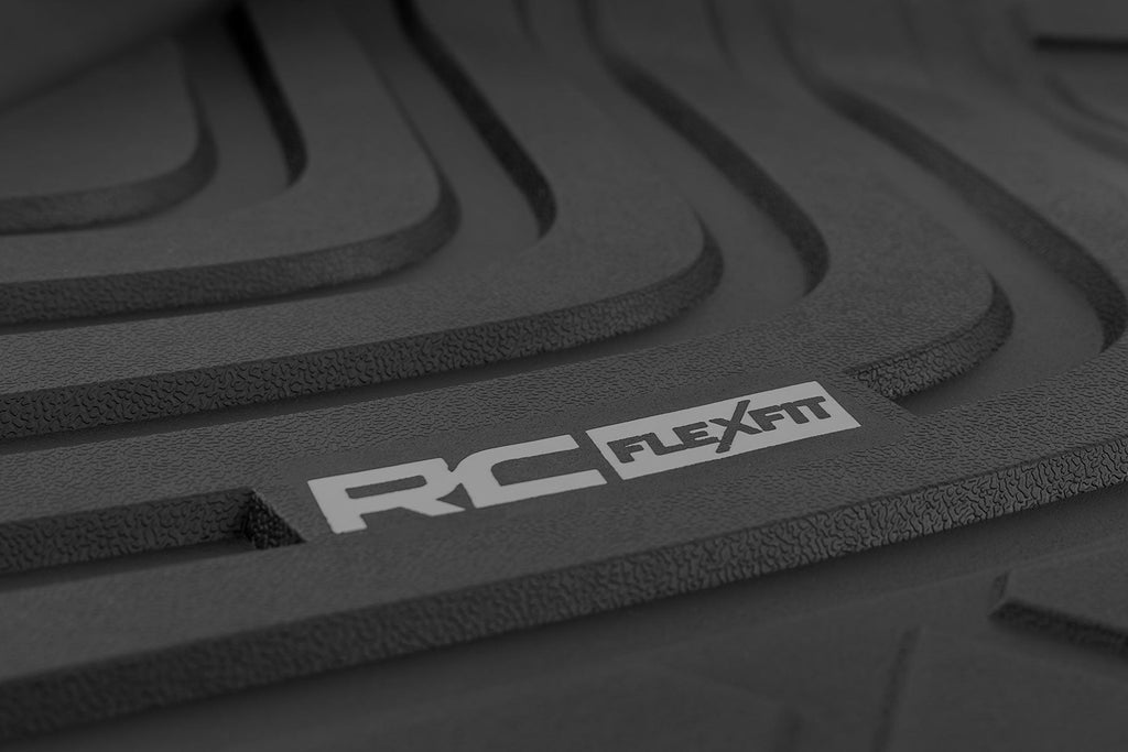 Rough Country Flex-Fit Floor Mats FR RR CrewMax Toyota Tundra 2WD 4WD (2022-2026)