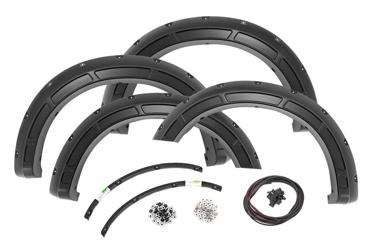 Rough Country Defender Fender Flares UM Agate Black Ford F-250 F-350 Super Duty (23-26)