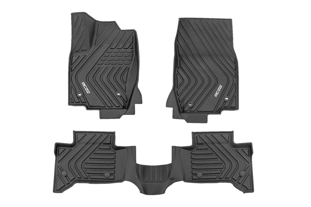 Rough Country Flex-Fit Floor Mats FR RR Toyota Land Cruiser 4WD (2024-2026)