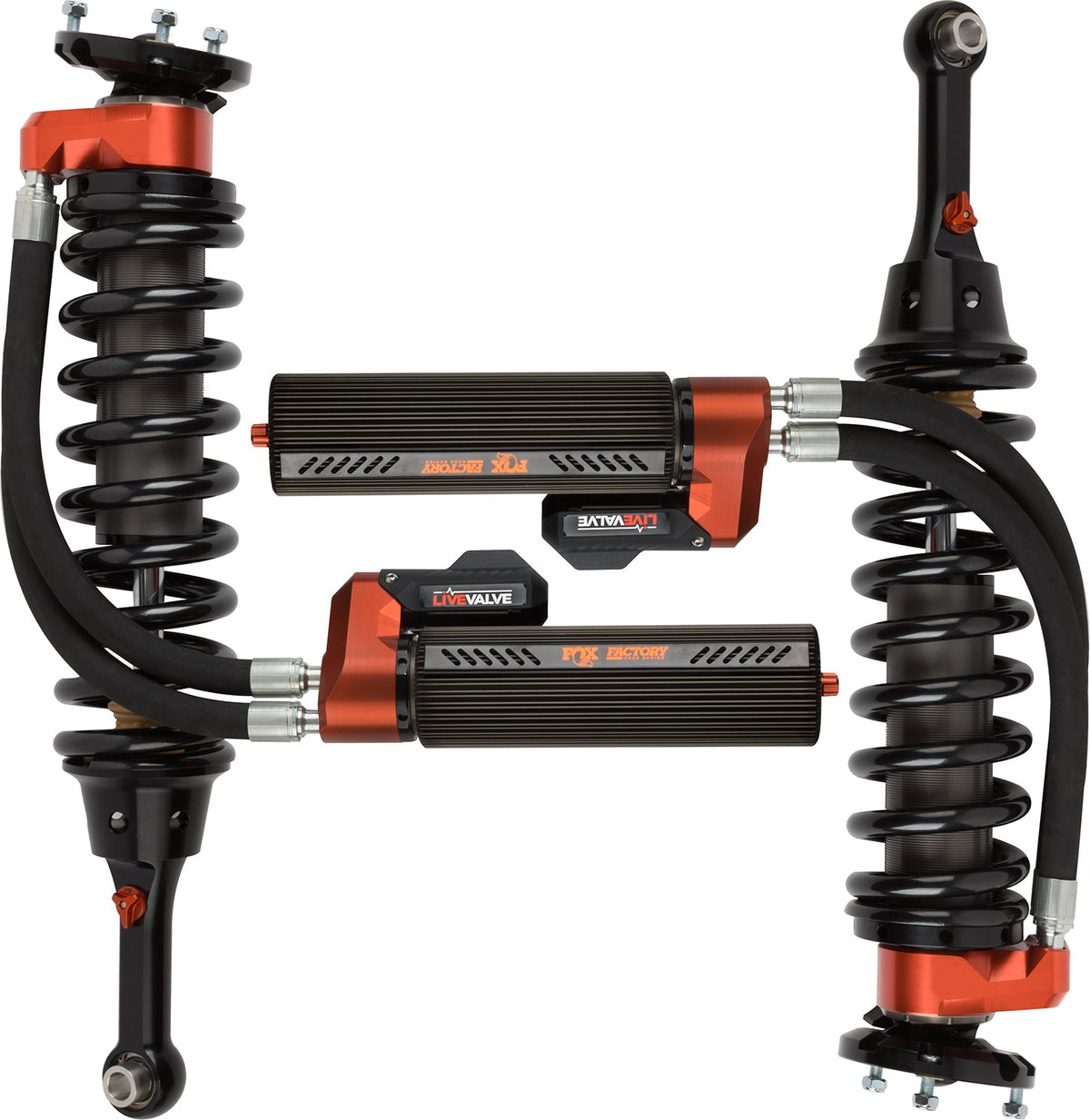 FOX Kit: 19-ON Ford Raptor Front Coilover Live Valve Internal Bypass 3.0 Series R R 7.9 Inch 0-2 Inch Lift