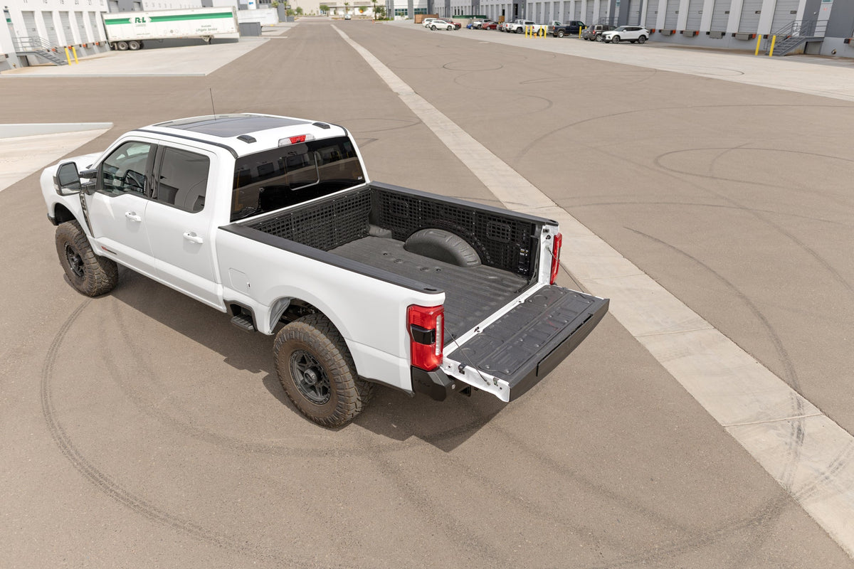 Addictive Desert Designs 2023 Ford Super Duty F-250 F-350 81.6 Bed Bed Side Molle Passenger Side In Hammer Black