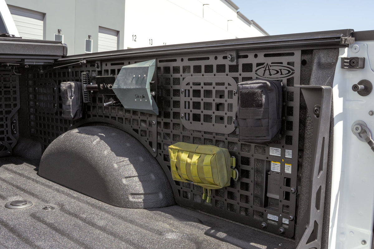 Addictive Desert Designs 2023 Ford Super Duty F-250 F-350 81.6 Bed Bed Side Molle Passenger Side In Hammer Black