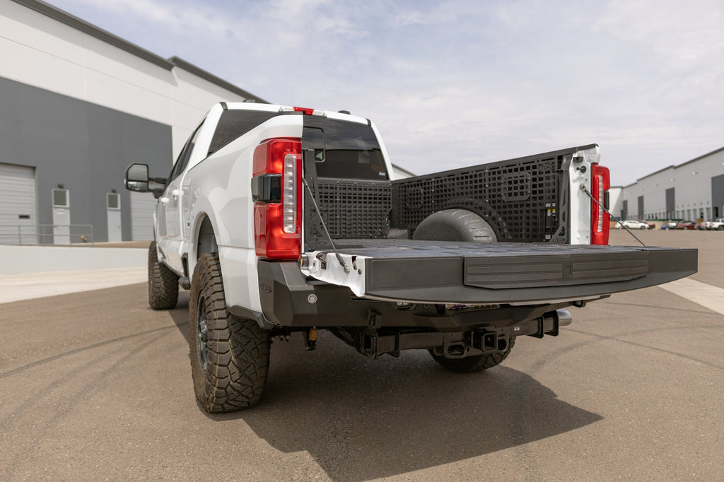 Addictive Desert Designs 2023 Ford Super Duty F-250 F-350 81.6 Bed Bed Side Molle Passenger Side In Hammer Black
