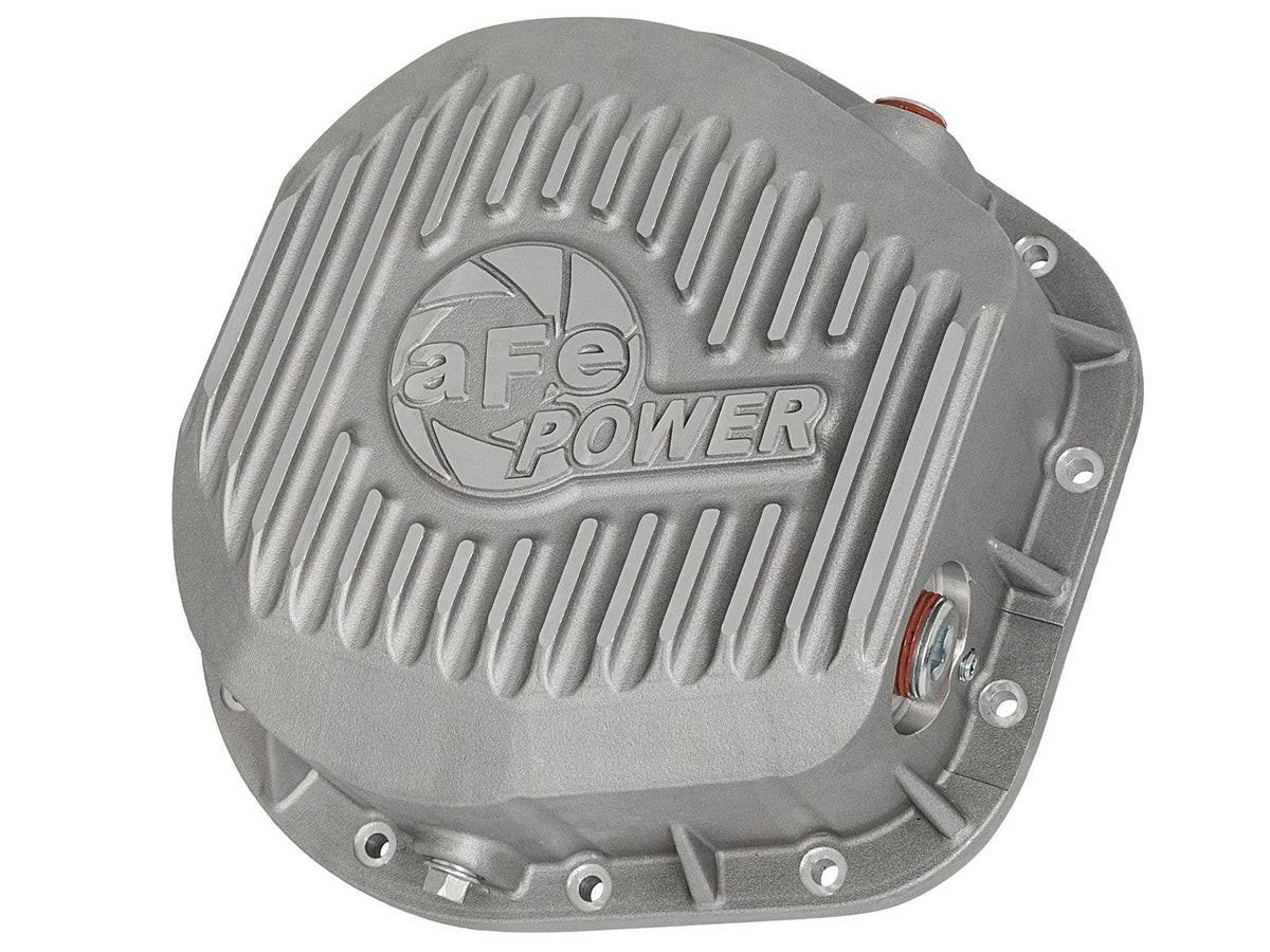 aFe Street Series Differential Cover Raw w/ Machined Fins (10.25/10.50-12 Bolt Axle) Ford F-250/F-350/Excursion 86-19 V8-7.3L/6.0L/6.4L/6.7L (td)