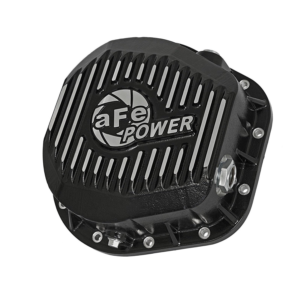 aFe Pro Series Differential Cover Black w/ Machined Fins (10.25/10.50-12 Bolt Axle) Ford F-250/F-350/Excursion 86-19 V8-7.3L/6.0L/6.4L/6.7L (td)