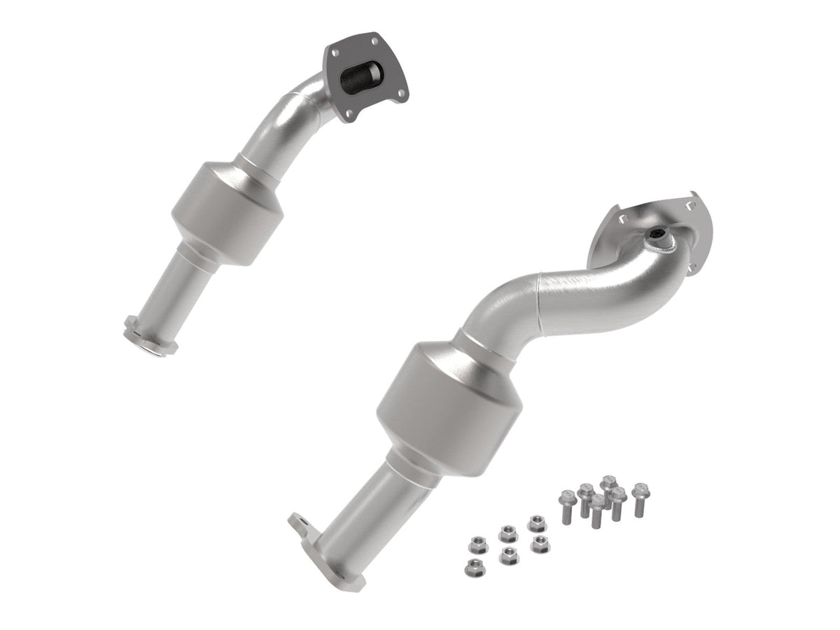 aFe Twisted Steel 2-1/2 to 2-1/4 IN 409 Stainless Steel Street Series Header w/ Cats Toyota Tacoma 16-20 V6-3.5L