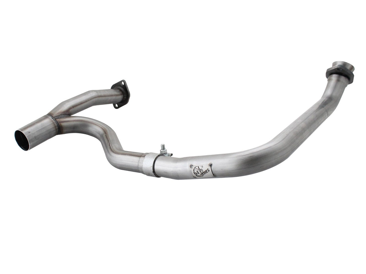 aFe Twisted Steel 2 IN to 2-1/2 IN 409 Stainless Steel Street Series Y-Pipe Jeep Wrangler (JK) 12-18 V6-3.6L