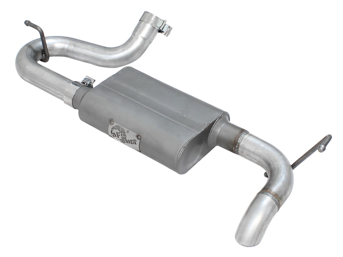 aFe Scorpion 2-1/2 IN Aluminized Steel Axle-Back Hi-Tuck Exhaust System Jeep Wrangler (JK) 07-18 V6-3.6L/3.8L