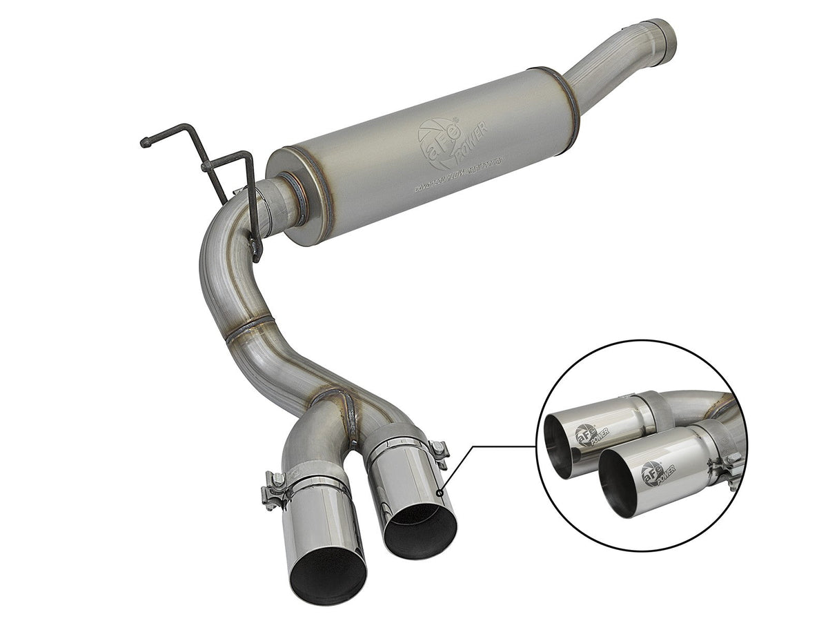 aFe Rebel Series 3-1/2 IN Stainless Steel Cat-Back Exhaust System w/Polish Tip RAM 2500/3500 14-18 V8-6.4L HEMI