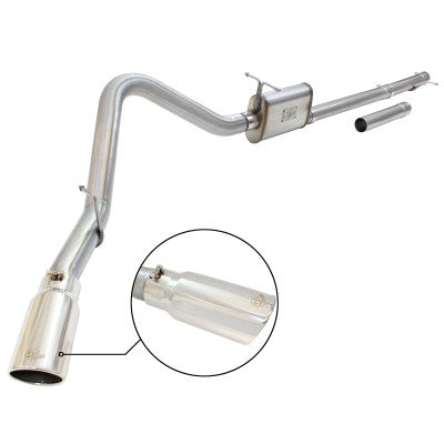aFe MACH Force-Xp 3 IN to 3-1/2 IN 409 Stainless Steel Cat-Back Exhaust w/Polish Tip Ford Super Duty 99-04 V8-5.4L /V10-6.8L