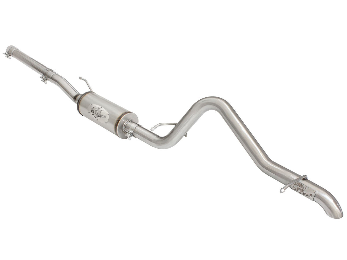 aFe MACH Force-Xp 2-1/2 IN 409 Stainless Steel Cat-Back Exhaust w/14 IN muffler Jeep Wrangler (JK) 07-18 V6-3.6L/3.8L