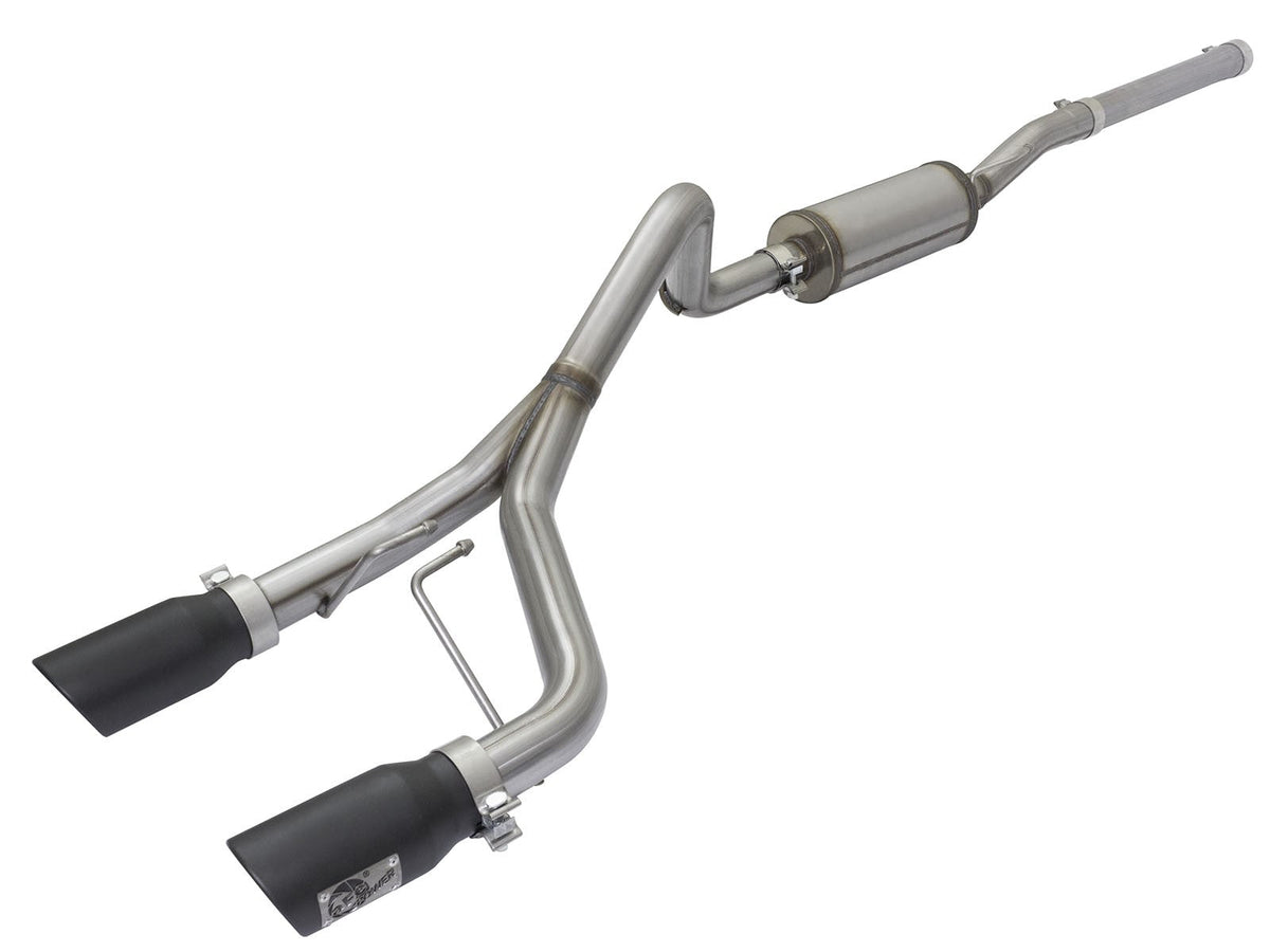 aFe Rebel Series 2-1/2 IN 409 Stainless Steel Cat-Back Exhaust System w/Black Tip Jeep Wrangler (JK) 07-18 V6-3.6L/3.8L