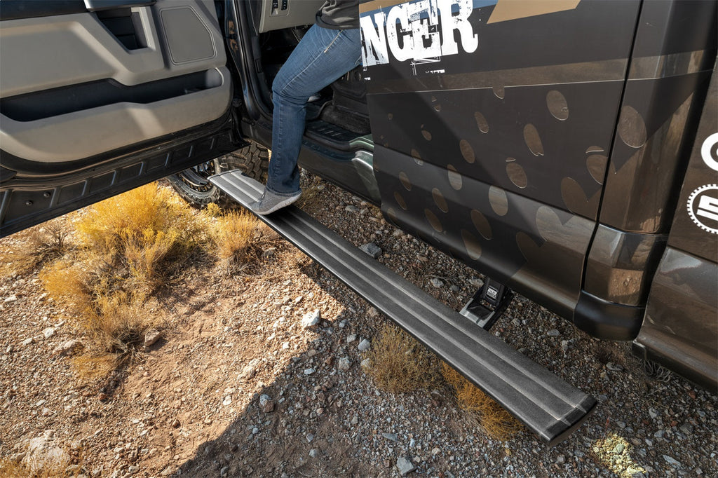 AMP Research PowerStep Smart Series Black Plug N Play System - Includes OEM style illumination Deploy your PowerStep with your smart phone. Ford F-250 350 450 2017-2019