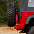ARB 2007-2012 Jeep JK Wrangler ARBs Rear Bumper with Tire Carrier is the only way to carry up to a 37 tire without rattling noises or vibration. Engineered to take the weight this carrier is one of the toughest on the market. Attached to the tailgaet