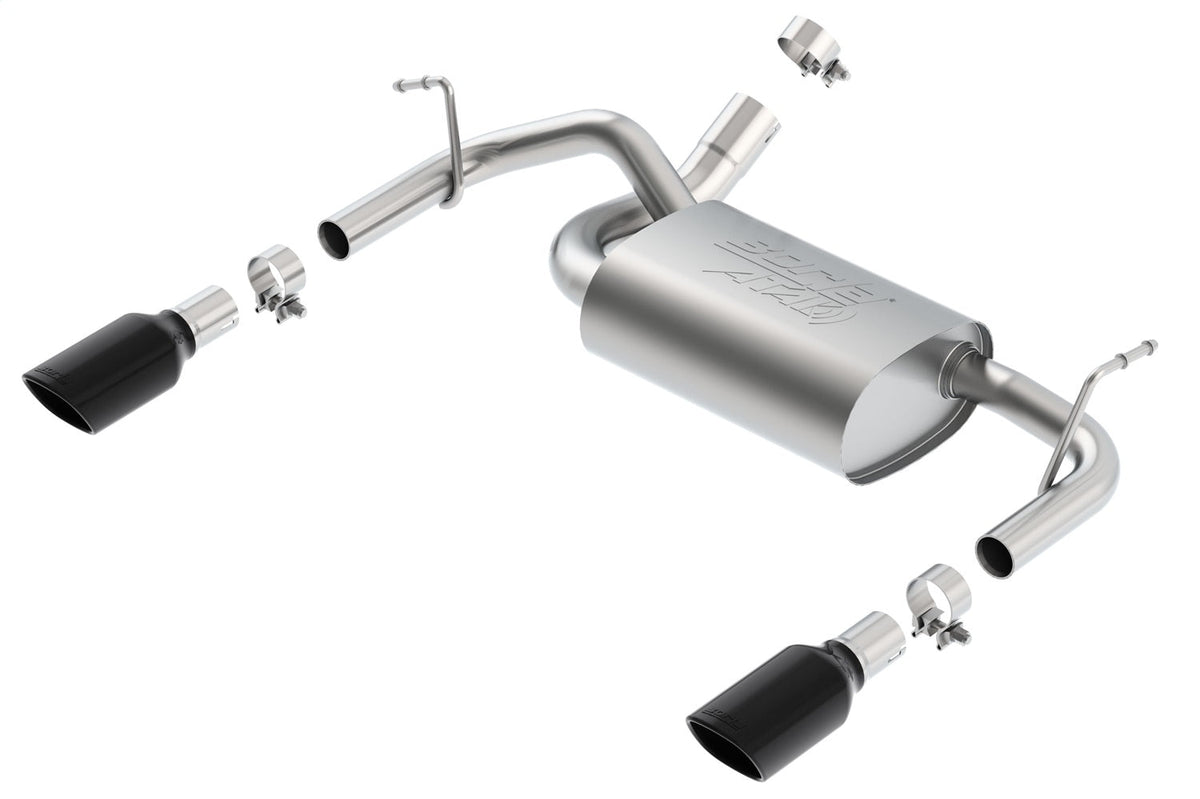 Borla WRAN JK JKU 12-18 3.6L V6 ATMT 4WD 2 4DR S SQ RL AC SR ATAK 2.5 2 TIP 3.5 SQ X 8 BLACK CHROME