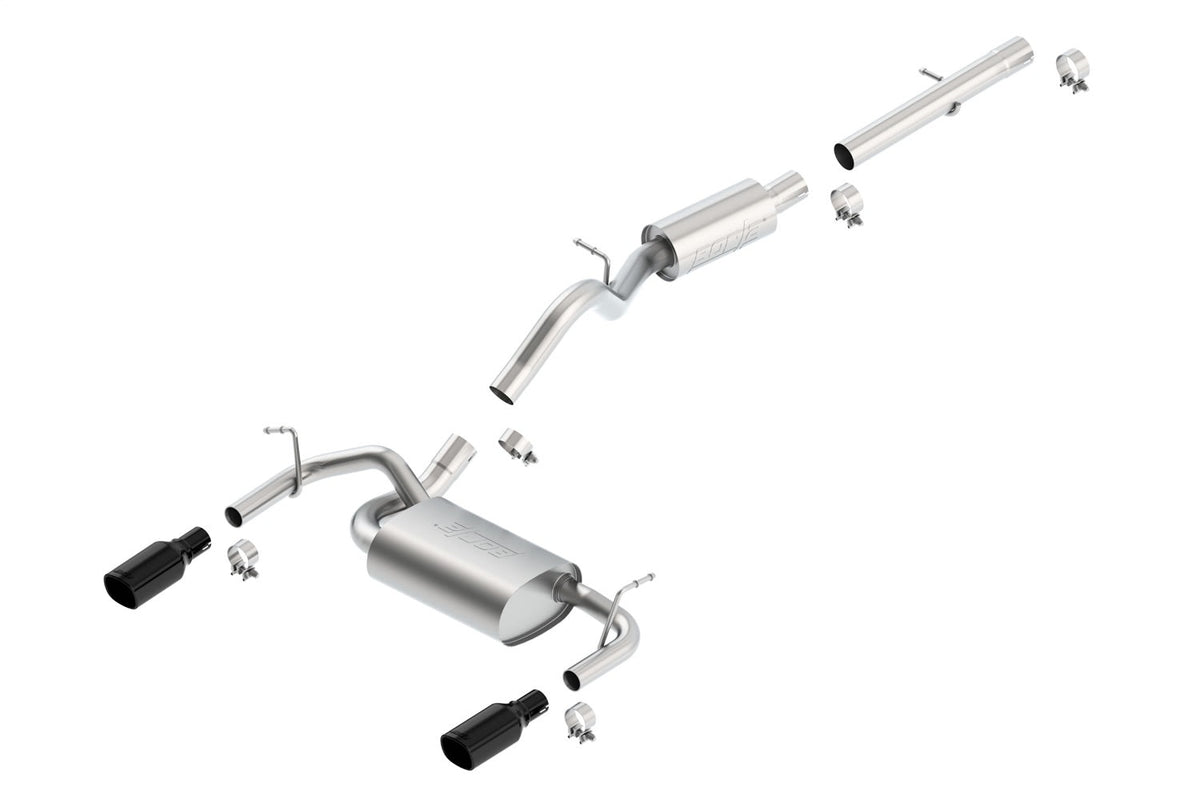Borla WRAN JK 12-18 3.6L V6 ATMT 4WD 2DR TOURING S SQ RL AC SR 2.5 2 TIP 3.5 SQ X 8 BLACK CHROME