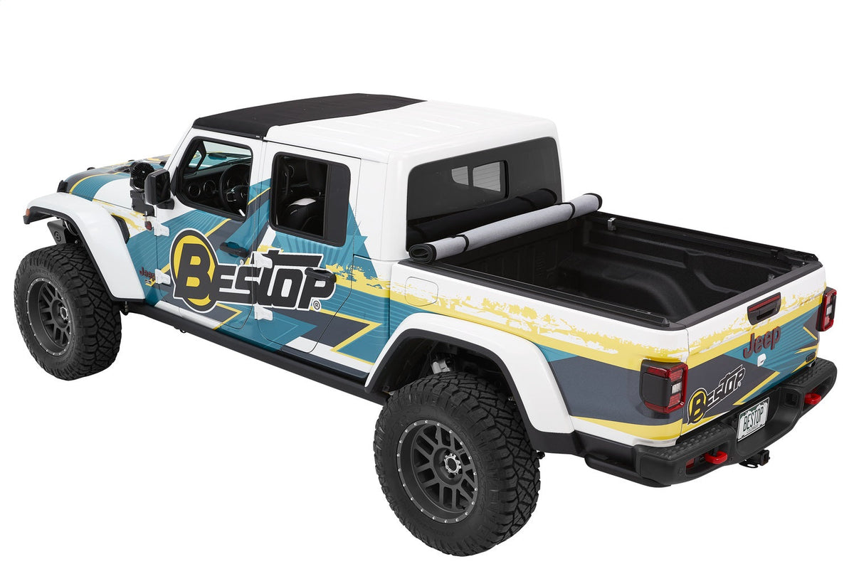 Bestop EZ-Roll Soft Tonneau - 20-26 Gladiator; For 5 ft. bed (Premium Black Twill)