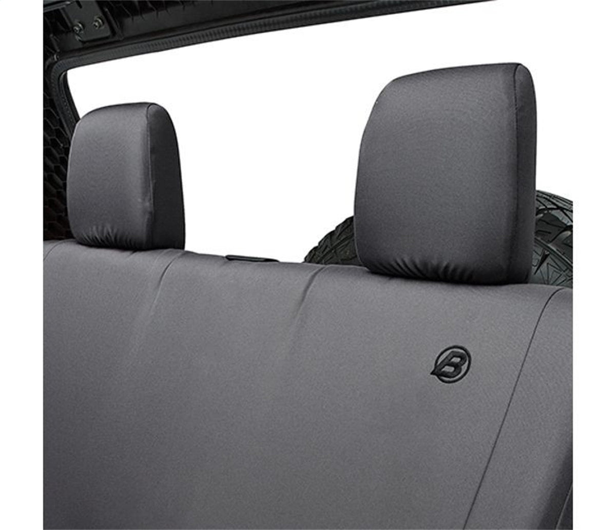 Bestop Seat Covers - Jeep 07-18 Wrangler JK 2-Door; Rear (Black Diamond)