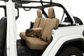 Bestop Seat Covers - Jeep 18-2023 Wrangler JL 4-Door; Exc. 4XE; Rear w Fold Down Arm Rest (Tan)