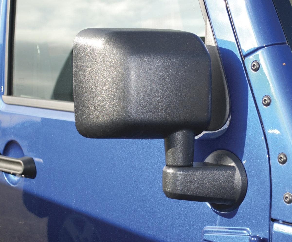 Bestop Door Mirror Set - Jeep 07-18 Wrangler JK (Black; ABS Composite; Not Powered)